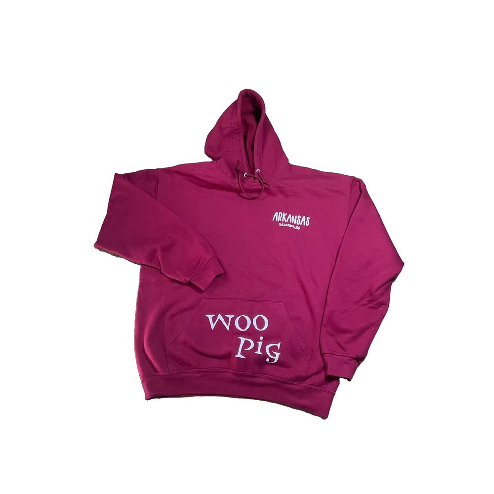 Arkansas Razorbacks Adult Large Hoodie - Fruit Of The Loom  Burgundy NCAA